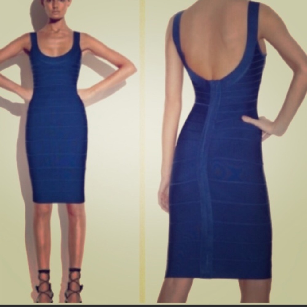 Royal Blue Herve Leger Bandage dress